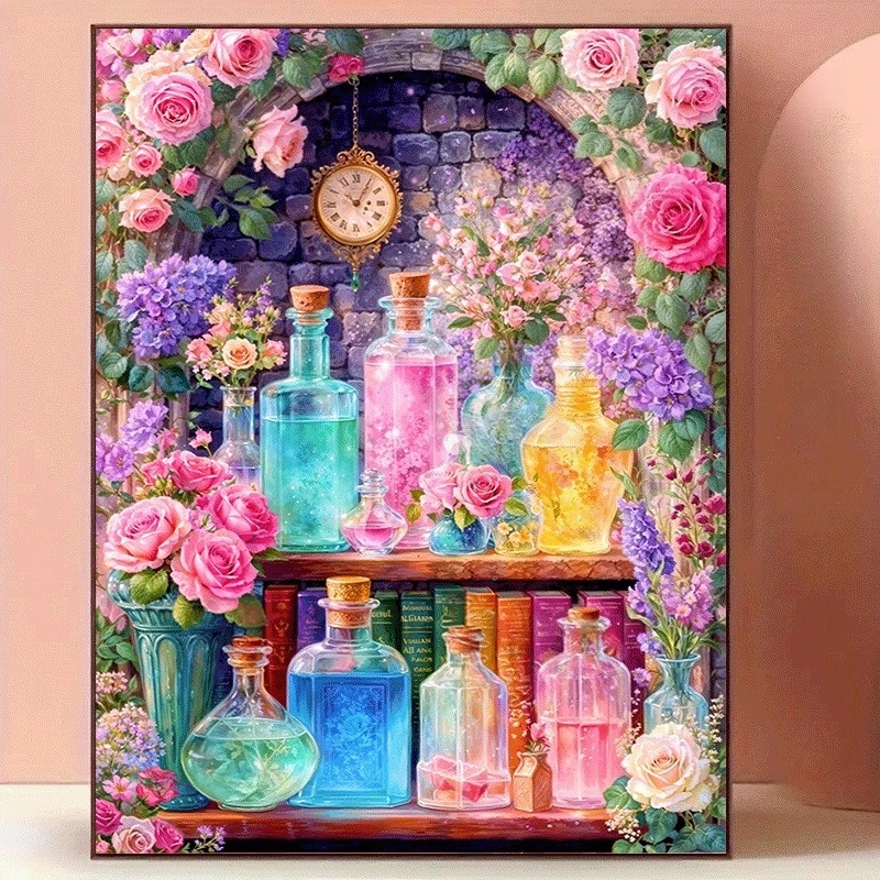 Photo Mosaic Print - ダイヤモンドペイント カラフルな花/ケーキ/美しさをテーマにしたDIYダイヤモンドペイント モザイクアート、手芸、理想的なギフト、DIYアート作品