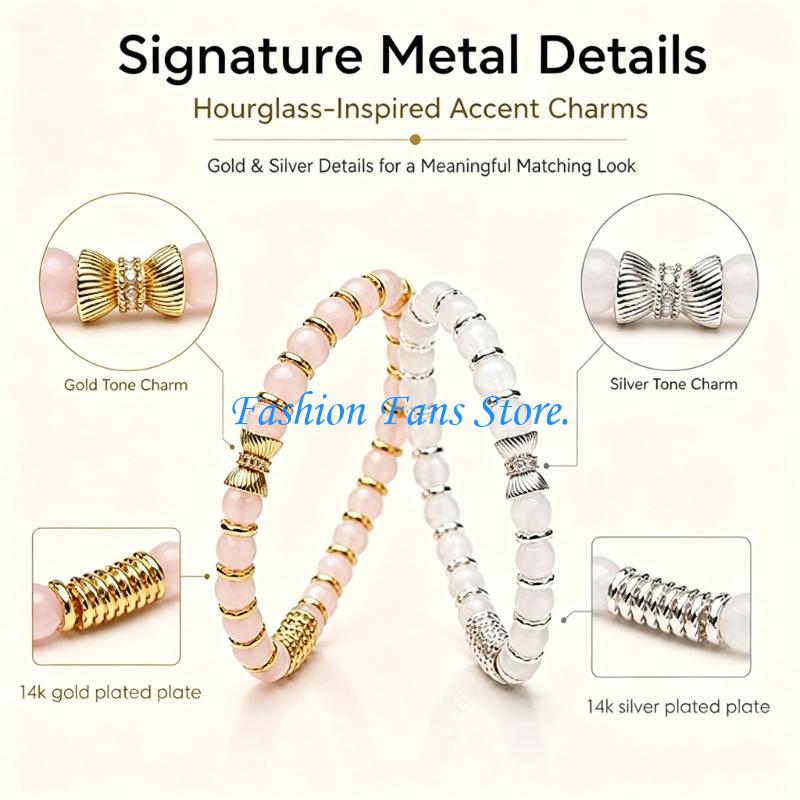天然石ビーズとゴールドトーンとシルバートーンのディテールを備 - Coordinates Bracelet のレビューと価格