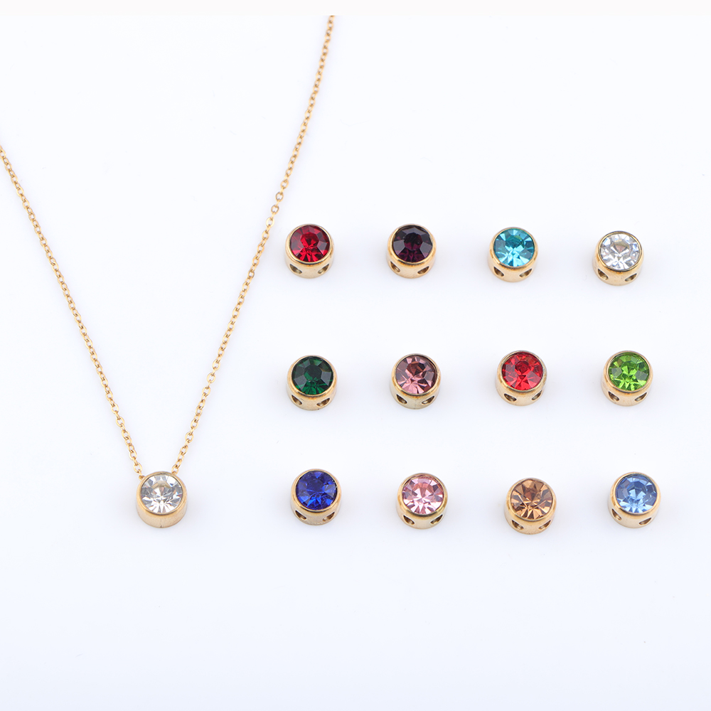 女性のためのステンレス鋼のペンダントネックレス,12ヶ月の誕 - Birth Flower Necklace のレビューと価格