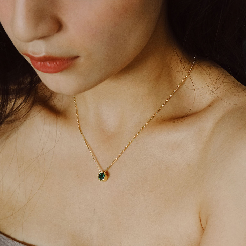 女性のためのステンレス鋼のペンダントネックレス,12ヶ月の誕 - Birth Flower Necklace のレビューと価格