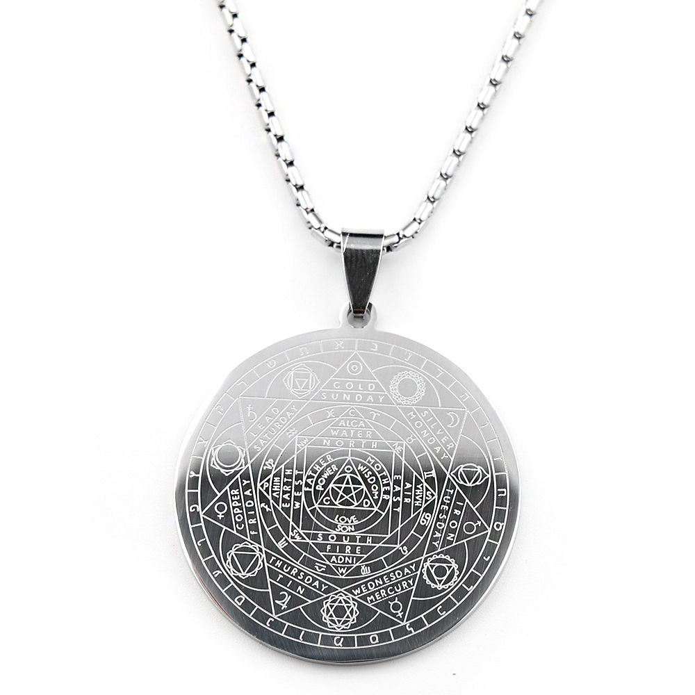 ヨガ仏教、7つのチャクラ、誕生花、占星術、ステンレス製ペンダ - Birth Flower Necklace のレビューと価格
